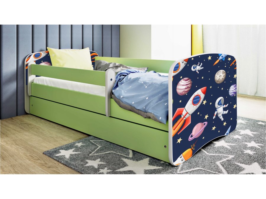 KOCOT KIDS Seng babydreams green cosmos uden skuffe med madras 180/80