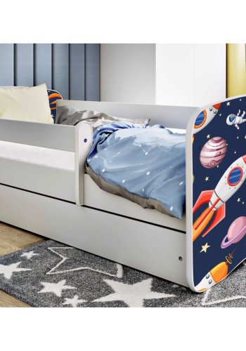 KOCOT KIDS Seng babydreams white cosmos uden skuffe med madras 140/70