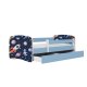 KOCOT KIDS Seng babydreams blue cosmos uden skuffe med madras 180/80