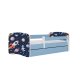 KOCOT KIDS Seng babydreams blue cosmos med skuffe og madras 180/80