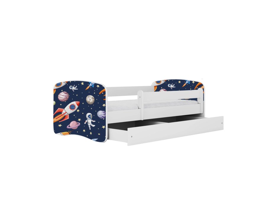 KOCOT KIDS Seng babydreams white cosmos med skuffe med madras 140/70