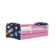 KOCOT KIDS Seng babydreams pink cosmos uden skuffe med madras 160/80