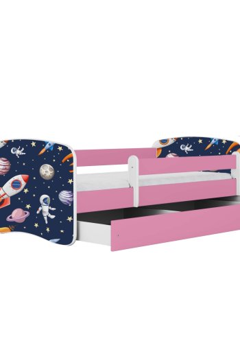 KOCOT KIDS Seng babydreams pink cosmos med skuffe med madras 160/80
