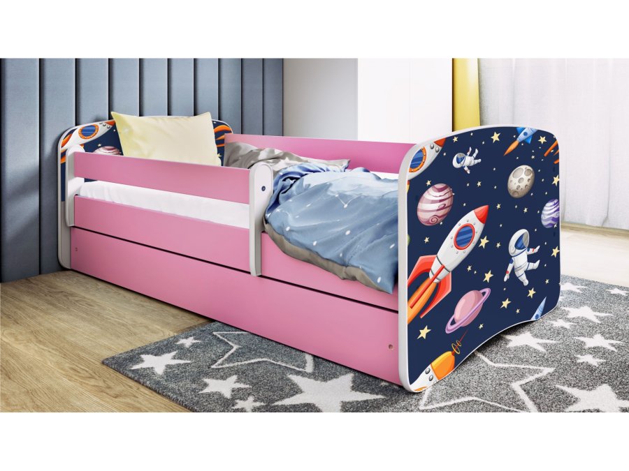 KOCOT KIDS Seng babydreams pink cosmos med skuffe med madras 180/80