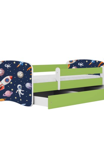 KOCOT KIDS Seng babydreams green cosmos med skuffe og madras 140/70