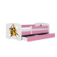 KOCOT KIDS Seng babydreams pink basketball med skuffe med madras 180/80