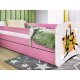 KOCOT KIDS Seng babydreams pink basketball med skuffe med madras 180/80