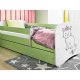 KOCOT KIDS Seng babydreams grn kat uden skuffe med madras 160/80