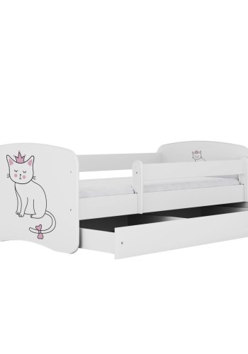 KOCOT KIDS Seng babydreams hvid kat uden skuffe med madras 140/70
