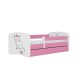 KOCOT KIDS Seng babydreams pink kat uden skuffe med madras 160/80