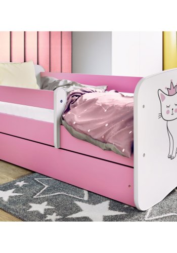 KOCOT KIDS Seng babydreams pink kat med skuffe med madras 180/80