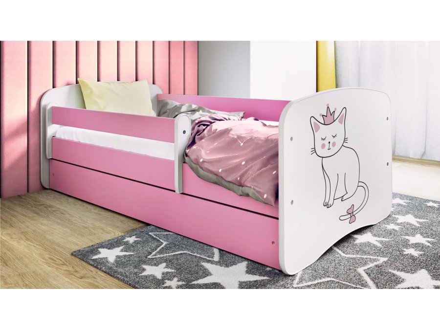 KOCOT KIDS Seng babydreams pink kat med skuffe med madras 180/80