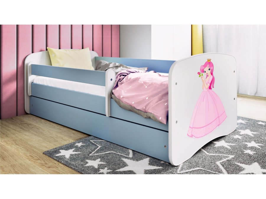 KOCOT KIDS Seng babydreams bl prinsesse med skuffe med madras 180/80