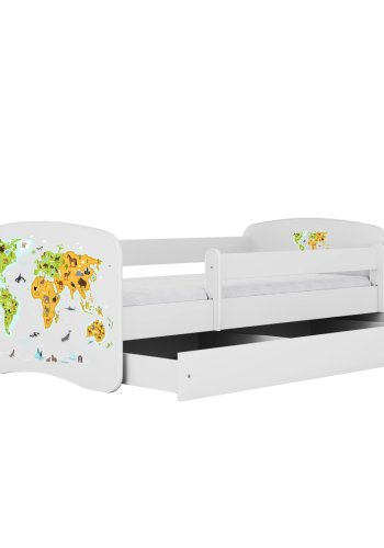 KOCOT KIDS Seng babydreams white map uden skuffe med madras 160/80