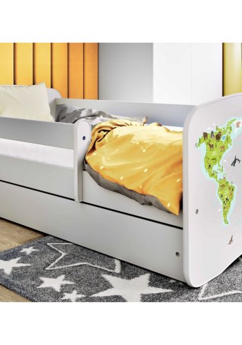 KOCOT KIDS Seng babydreams white map uden skuffe med madras 140/70