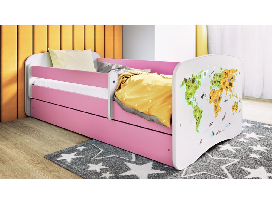 KOCOT KIDS Seng babydreams pink map uden skuffe med madras 140/70