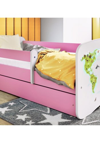 KOCOT KIDS Seng babydreams pink map med skuffe med madras 160/80