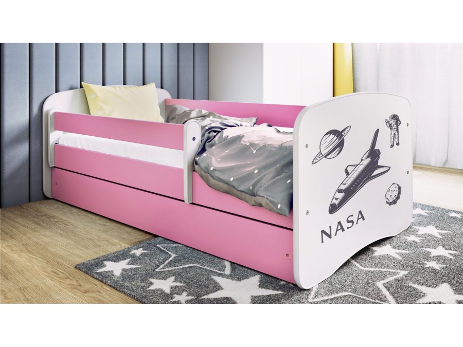 KOCOT KIDS Seng babydreams pink nasa med skuffe med madras 140/70