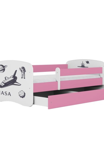 KOCOT KIDS Seng babydreams pink nasa med skuffe med madras 180/80