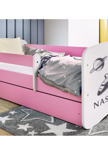 KOCOT KIDS Seng babydreams pink nasa med skuffe med madras 180/80