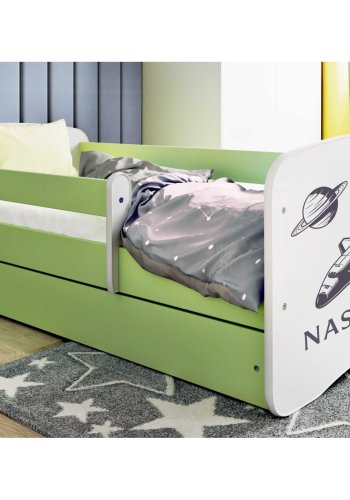 KOCOT KIDS Seng babydreams grn nasa uden skuffe med madras 140/70