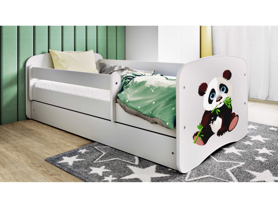 KOCOT KIDS Seng babydreams hvid panda 2 med skuffe med madras 180/80