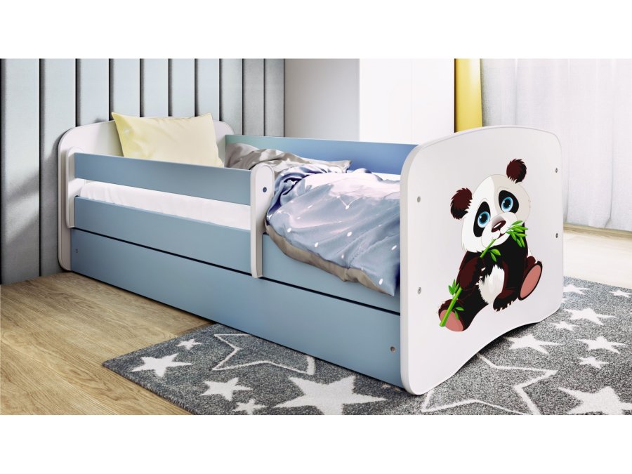 KOCOT KIDS Seng babydreams blue panda 2 med skuffe og madras 140/70
