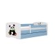 KOCOT KIDS Seng babydreams blue panda 2 uden skuffe med madras 180/80