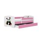 KOCOT KIDS Seng babydreams pink panda 2 med skuffe og madras 180/80