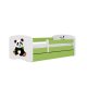 KOCOT KIDS Seng babydreams green panda 2 uden skuffe med madras 140/70