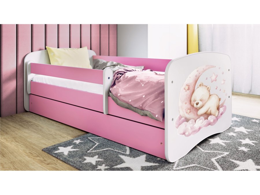 KOCOT KIDS Seng babydreams pink dream med skuffe med madras 140/70