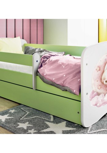 KOCOT KIDS Seng babydreams grn drm med skuffe med madras 140/70