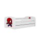 KOCOT KIDS Seng babydreams white spiderman med skuffe med madras 160/80