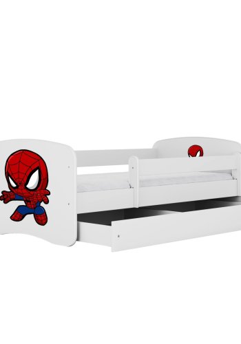KOCOT KIDS Seng babydreams white spiderman med skuffe med madras 160/80