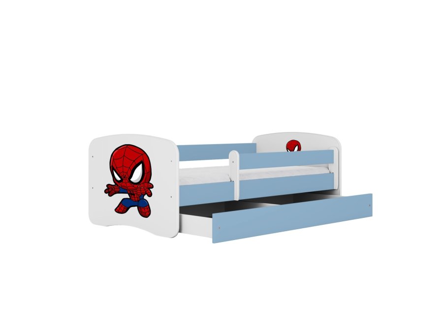 KOCOT KIDS Seng babydreams blue spiderman uden skuffe med madras 180/80