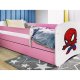 KOCOT KIDS Seng babydreams pink spiderman med skuffe med madras 140/70