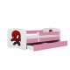 KOCOT KIDS Seng babydreams pink spiderman uden skuffe med madras 160/80