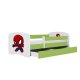 KOCOT KIDS Seng babydreams green spiderman uden skuffe med madras 140/70