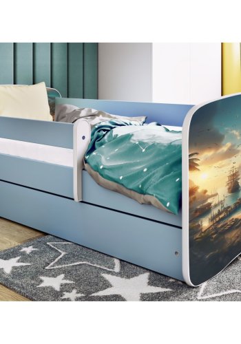 KOCOT KIDS Seng babydreams bl skib uden skuffe med madras 160/80
