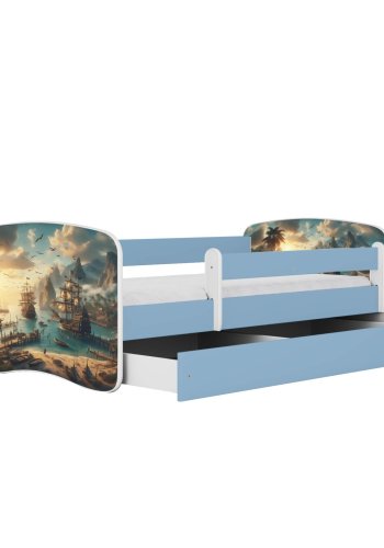 KOCOT KIDS Seng babydreams bl skib med skuffe med madras 160/80