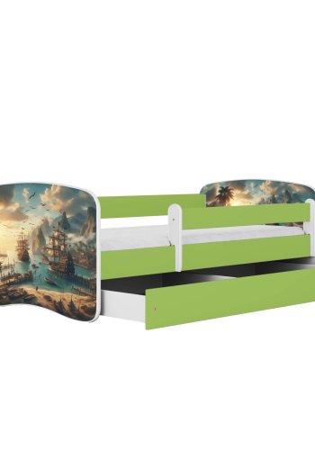 KOCOT KIDS Seng babydreams grnt skib uden skuffe med madras 140/70