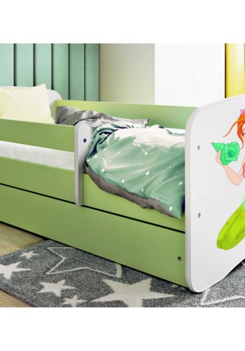 KOCOT KIDS Seng babydreams grn havfrue med skuffe med madras 160/80