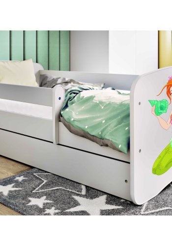 KOCOT KIDS Seng babydreams hvid havfrue uden skuffe med madras 160/80