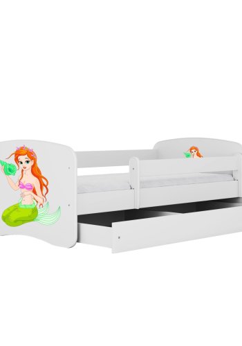 KOCOT KIDS Seng babydreams hvid havfrue med skuffe med madras 180/80