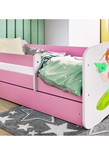 KOCOT KIDS Seng babydreams pink havfrue uden skuffe med madras 160/80