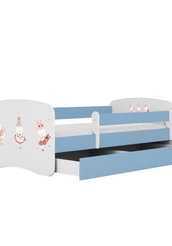 KOCOT KIDS Seng babydreams bl kaniner med sommerfugle uden skuffe med madras 160/80