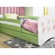 KOCOT KIDS Seng babydreams grnne kaniner med sommerfugle uden skuffe med madras 140/70
