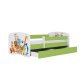 KOCOT KIDS Seng babydreams grnne dyr uden skuffe med madras 180/80