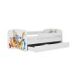 KOCOT KIDS Seng babydreams white animals uden skuffe med madras 140/70