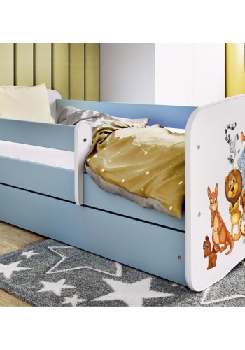 KOCOT KIDS Seng babydreams bl dyr uden skuffe med madras 140/70